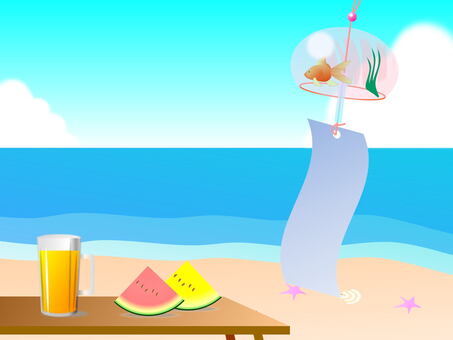 Summer image (beach), Summer image (beach), mangsa panas, pantai, angin swiwi,