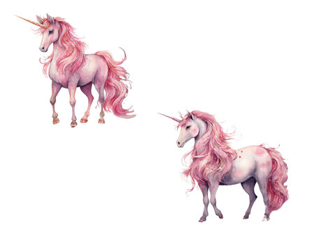 Pink mane unicorn, JPG and PNG Pink mane unicorn, unicorn, overhead, creatures, JPG and PNG