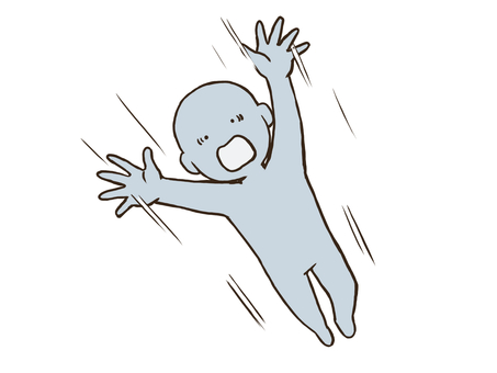 落下するドローイング デッサン,人形,ラフ,ポーズ,落下,ドローイング,転落,落ちる,事故,危険のイラスト素材