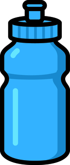 青のスクイズボトルです。 スクイズボトル,シンプル,スポーツ,給水,ボトル,容器,キャップ付き,水分補給,ドリンク,部活のイラスト素材