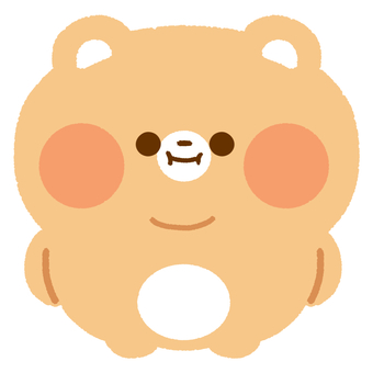 ぽっちゃりくま ぽっちゃり,肥満,くま,ふくよか,かわいいのイラスト素材