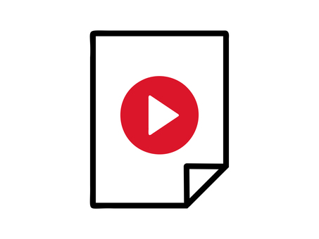 シンプルな動画ファイルアイコン シンプルな動画ファイルアイコン ファイル,動画,再生,再生ボタン,ボタン,デザイン,マーク,見る,鑑賞,観賞のイラスト素材