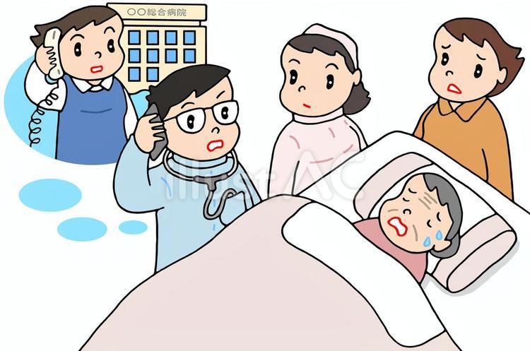 医療連携・高齢者医療・訪問診療 医療連携,高齢者医療,訪問診療のイラスト素材