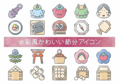 Illustration, setsubun, february 3, event, 