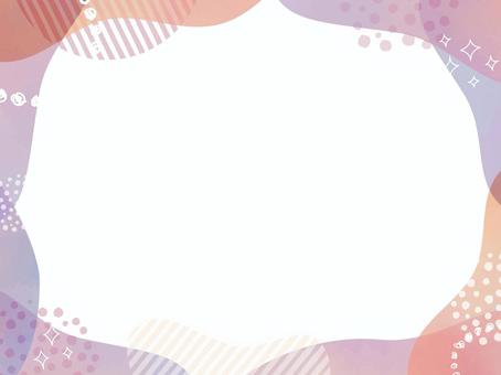 水彩素材_フレーム06 フレーム,枠,バナー,水彩,カラフル,にじみ,壁紙,背景,ぼかし,グラデーションのイラスト素材