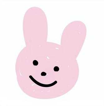 子どもが描いたうさぎの絵 お絵かき,動物,絵,落書き,描く,クレヨン,うさぎ,かわいい,イラストのイラスト素材