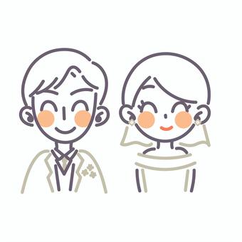 [Can be used as is] bride and groom 3, , JPG, PNG and AI