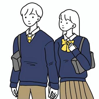 simple student couple 2, , JPG and PNG