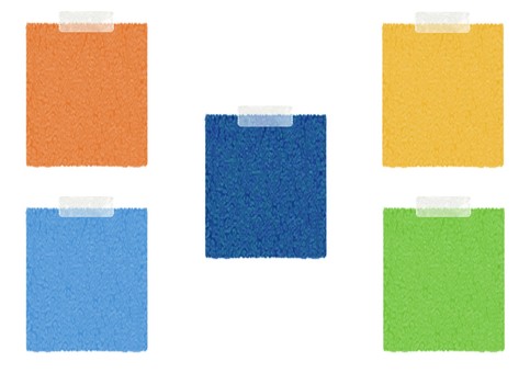 メモ メモ,セロハン,テープ,貼る,掲示,お知らせ,画用紙,ペーパー,文房具,コメントのイラスト素材