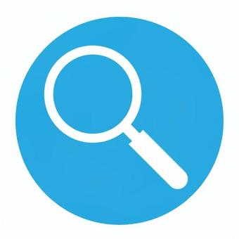 虫眼鏡アイコン丸_青 虫眼鏡,ルーペ,レンズ,拡大,検索,アイコン,マーク,ワンポイント,ズーム,探すのイラスト素材