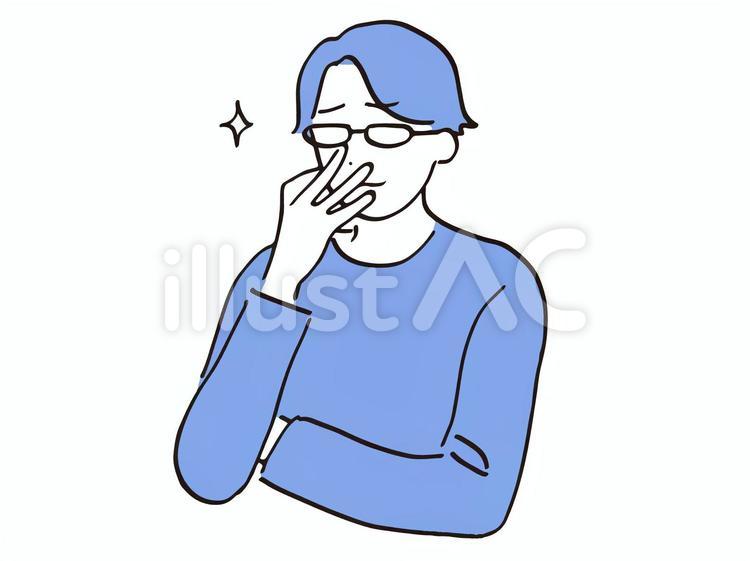 眼鏡を光らせてにやりと笑う男性 男性,笑顔,20代のイラスト素材