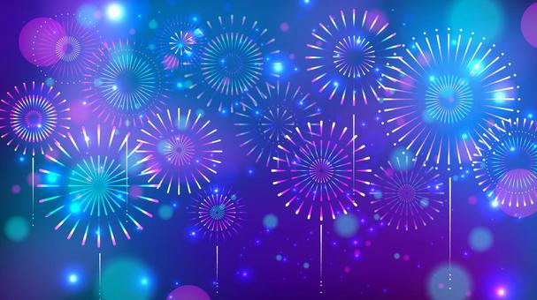 Fireworks illustration, background, fireworks, summer, JPG and AI