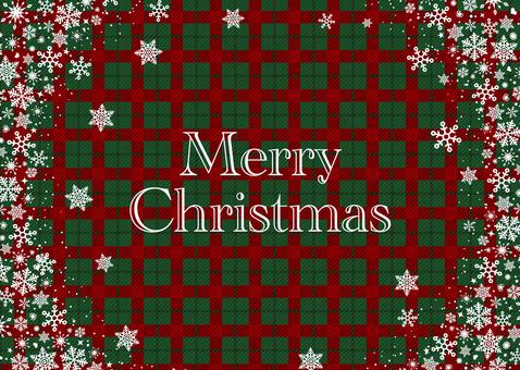 雪の結晶Xmasフレーム4赤緑 クリスマス,12月,冬のイラスト素材