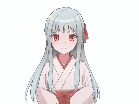 巫女 キャラクター,女の子,可愛い,人物,少女,女性,アイコン,フリーアイコン,美人,イラストのイラスト素材