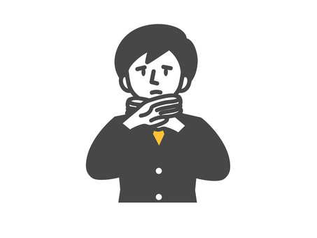 手で×を作るスーツ姿の男性 人,質問,問題,不正解,不合格,間違い,バツ,×,サラリーマン,ビジネスマンのイラスト素材