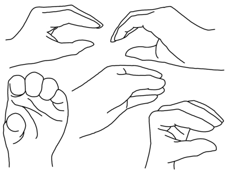 Hands that pinch flat objects, hand, white, pinch, JPG and PNG