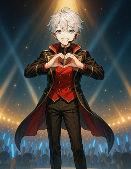 ライブステージの男性アイドル