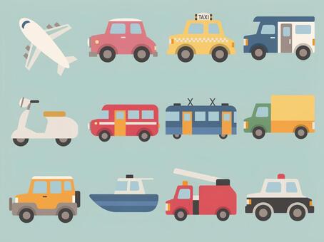 車輛插圖集, JPG, PNG 和 AI 車輛插圖集, 車輛, 飛機, 自行車, JPG, PNG 和 AI