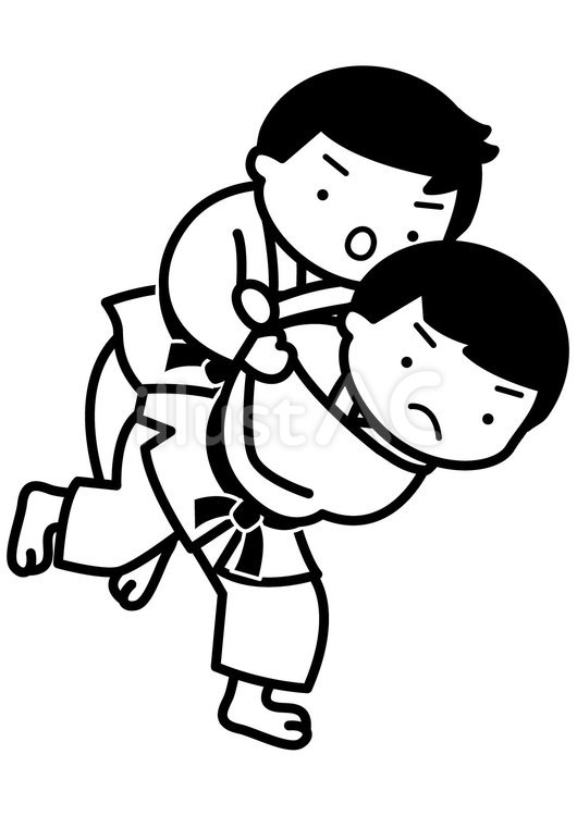 柔道-1c 柔道,武道,スポーツのイラスト素材