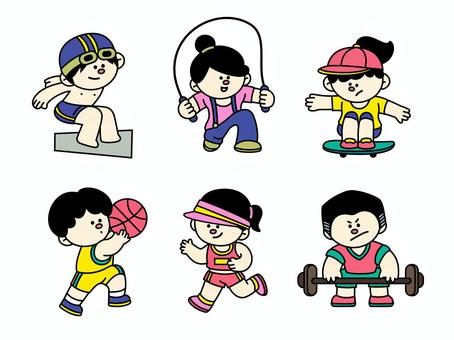 ライン スタイル スポーツ フィギュア