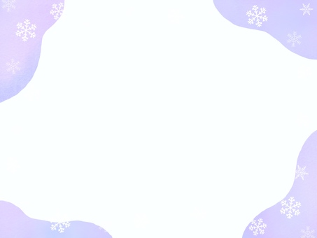 雪の結晶のフレーム1：薄紫色 フレーム,冬,雪の結晶,雪,結晶,枠,囲み枠,飾り枠,見出し,タイトルのイラスト素材