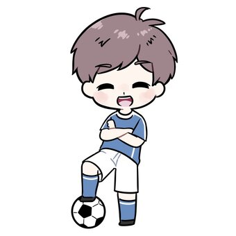 腕を組むサッカー選手 サッカー,部活,男性,サッカーボール,スポーツ,クラブ,運動,球技,サッカー選手,選手のイラスト素材
