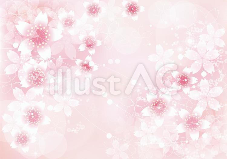 桜きらきら16 花,桜,春のイラスト素材
