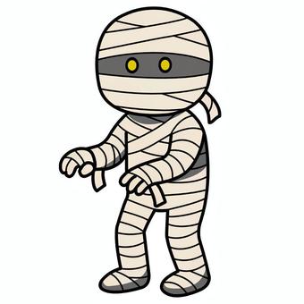 ミイラ ミイラ男,包帯,ハロウィン,コスプレ,ぐるぐる巻きのイラスト素材