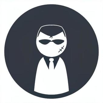 ヤクザ　イラスト アイコン,sns,丸,悪,ヤクザ,ヤンキー,不審者,怖い,サングラス,暴力団のイラスト素材