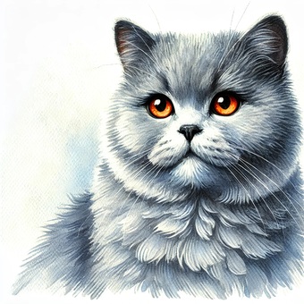 ブリティッシュショートヘア ブリティッシュショートヘア 動物,猫科,毛皮のイラスト素材