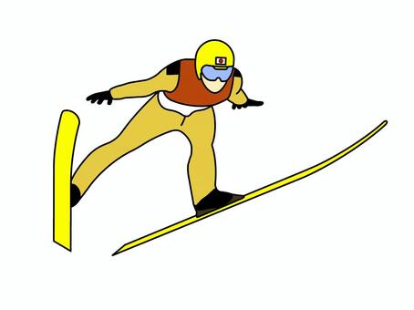 スキージャンプ スキージャンプ,競技,種目,ウインタースポーツ,運動,冬,迫力,ダイナミック,人,人物のイラスト素材