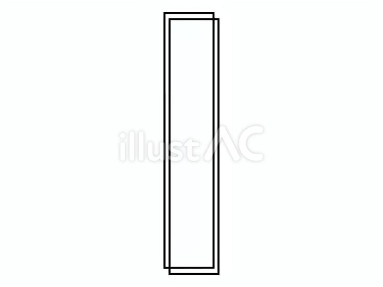 たて長おしゃれな線入り枠吹き出し 吹き出し,ふきだし,セリフのイラスト素材