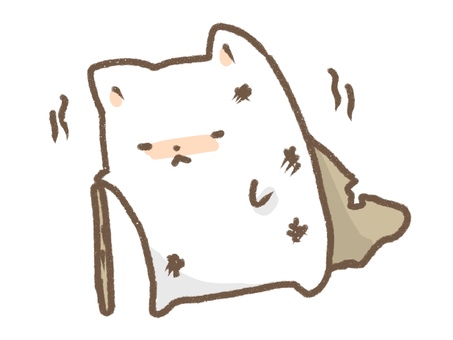 ボロボロだにゃ ボロボロ,やられた,怪我,戦い,ねこ,戦う,ファンタジー,漫画,動物のイラスト素材