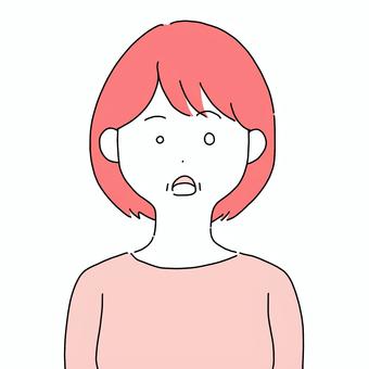 驚いた表情・中年女性 驚いた表情・中年女性 驚き,びっくり,表情,中年,女性のイラスト素材