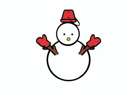 雪だるま 雪だるま,雪玉,雪,冬,キャラクター,かわいいのイラスト素材