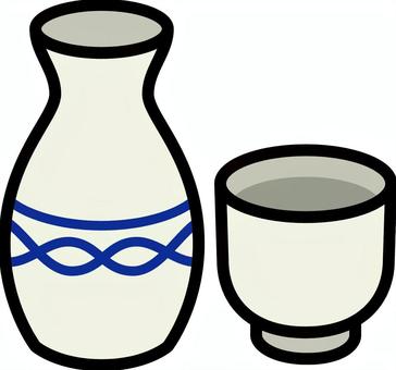 白のとっくりです。 とっくり,シンプル,日本酒,徳利,酒器,日本,陶器,燗酒,和風,食器のイラスト素材