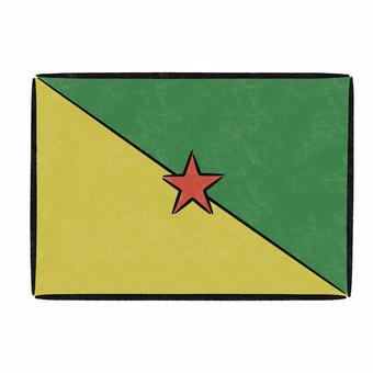 Illustration, guiana, bandeira nacional, país, 