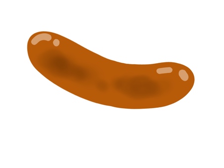 焼いたソーセージ ソーセージ,ウインナー,焼く,焦げ目,調理,食べ物,料理,シンプル,食材,茶色のイラスト素材