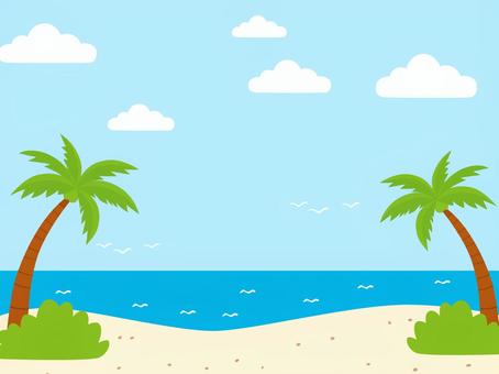 Palm trees and sandy beach (no solar boat), JPG and AI Palm trees and sandy beach (no solar boat), beach, sea, summer, JPG and AI