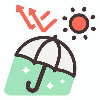 日傘のイメージイラスト 傘,日傘,熱中症対策,熱中症,夏,猛暑,暑い,紫外線,屋外,予防のイラスト素材