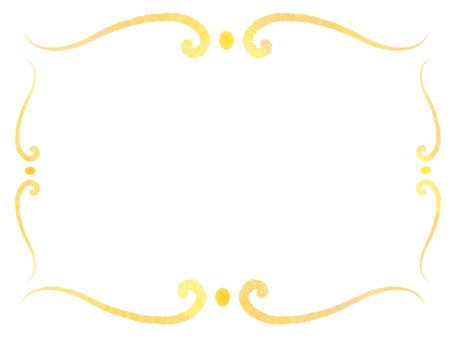 水彩風の黄色の装飾フレーム フレーム,装飾,水彩,黄色,イエロー,淡い色,明るい,爽やか,ポップ,元気のイラスト素材