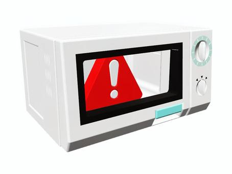 電子レンジにビックリマーク 電子レンジ,警告,注意,エクスクラメーション,レンジ,ビックリマーク,チン,家電,調理家電,生活のイラスト素材