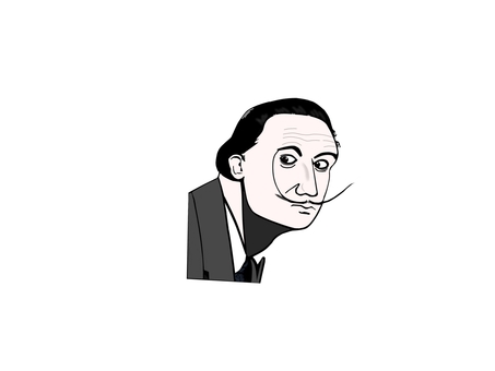 サルバドール・ダリ ダリ,画家,アーティスト,人物,髭のイラスト素材