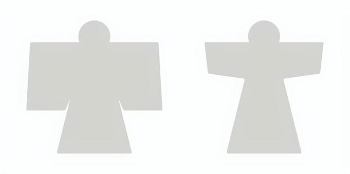 人形（ひとがた）3 人形,ひとがた,お祓い,陰陽師,陰陽道,紙,呪い,穢れ,大祓,信仰のイラスト素材