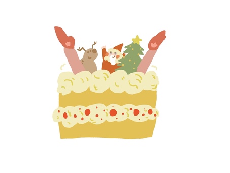 Illustration, cake, christmas, anniversary, 