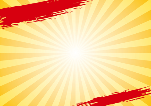 背景919 背景,集中線,光,黄色,赤,派手,注目,集中,放射,爆発のイラスト素材