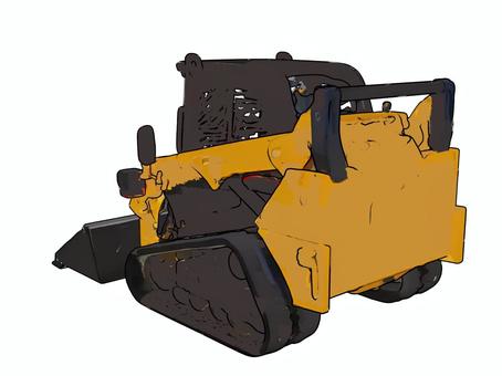 Illustration, construction industry, mechanical, compact track loader, 