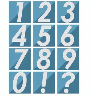 番号・数字アイコン 番号,数字,マーク,アイコン,ナンバリング,青色のイラスト素材