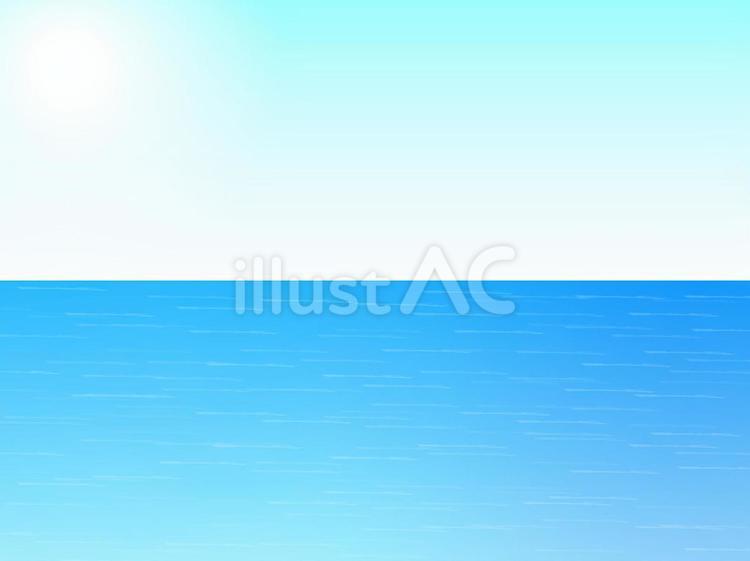 晴れの日の海の背景 海,青空,夏のイラスト素材