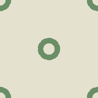 セージグリーンのドーナツ状パターン 楕円形,緑色,アイボリー,温もり,素朴,温かみ,ナチュラル,オーガニック,フォークロア,クラフト系のイラスト素材